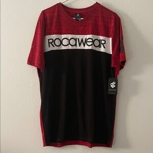 Rocawear Men's Bold Red and Black Tee